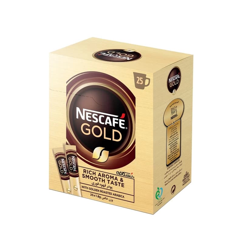 پودر قهوه فوری گلد نسکافه - 25 ساشه 1.8 گرمی